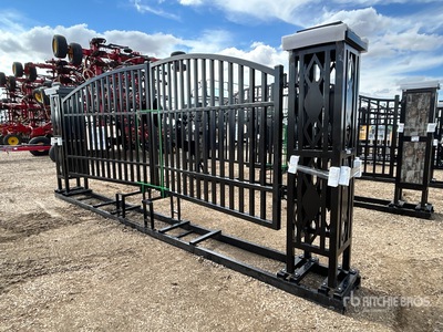 2026 Suihe NFG-20FGP-D02 20 ft x 6 ft 7 in Wrought Iron Bi-Parting Driveway Gate (Unused)