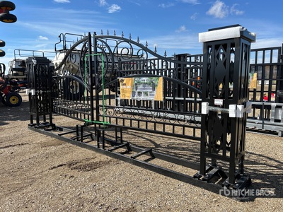 2026 Suihe NFG-20FGP-EU 20 ft x 5 ft Wrought Iron Bi-Parting Driveway Gate (Unused)