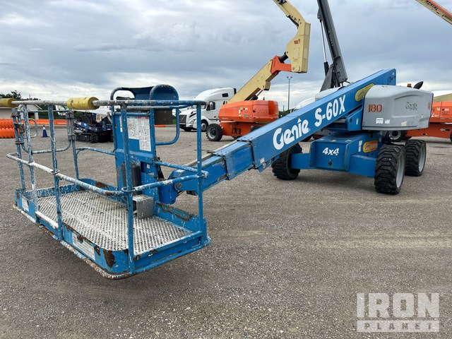 2014 Genie S-60X 4WD Diesel Telescopic Boom Lift