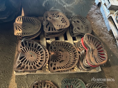 Quantity of (28) Antiques Cast Iron Tractor Seats