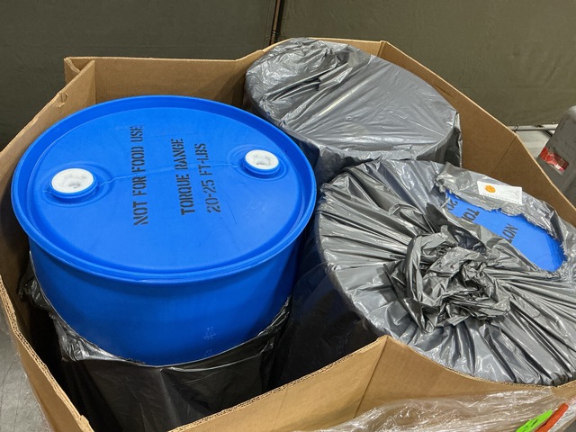 (3) Midway Industrial Supply Storage Drums