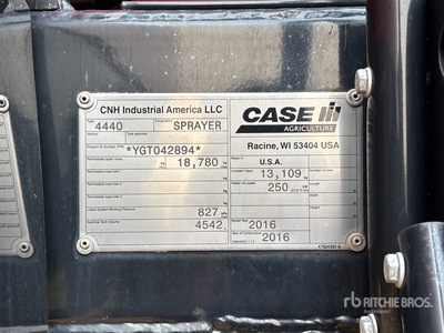 2016 Case IH Patriot 4440 Self-Propelled Sprayer