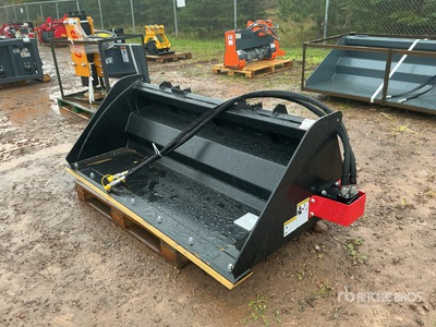 2026 Raytree RMRB72 72 in Power Rake Skid Steer Bucket (Unused)
