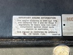 Engine with Emission Label
