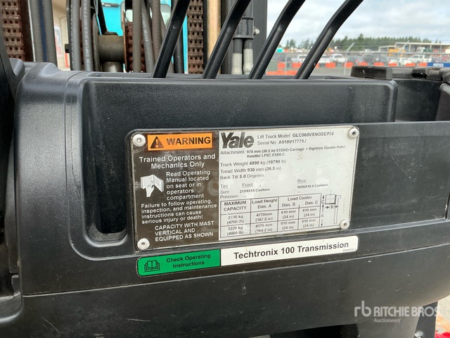 2011 Yale GLC60VX Forklift (Inoperable)