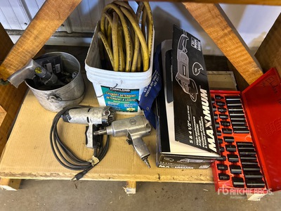 Pneumatic Impact Wrench, Hose, Corded Angle Grinder & Impact Socket
