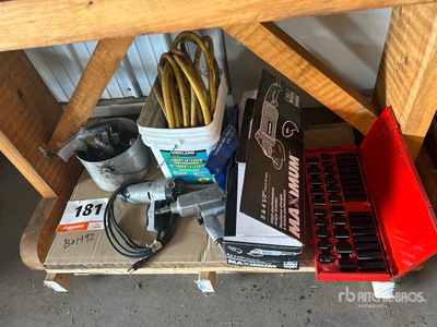 Pneumatic Impact Wrench, Hose, Corded Angle Grinder & Impact Socket
