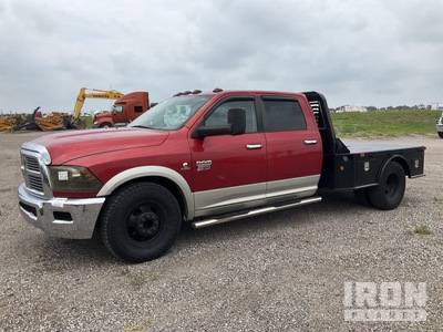 2010 Dodge Ram 3500 Heavy Duty Laramie 4x2 Crew Cab Flatbed Truck