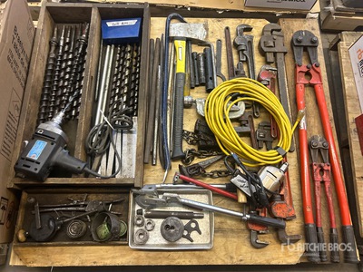 Corded Drill, Drill Bits, Chisel, Axe, Pipe Wrench & Vault Cutter Różne