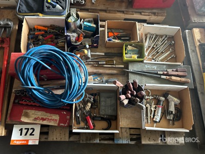 Socket Extension, Pry Bar, Pneumatic Drill, Hammer, Extension Cable & Tool Box