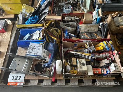 Buffing Tool, Garage Light, Ropes, Starter, Tape Measure & Piston Ring Set