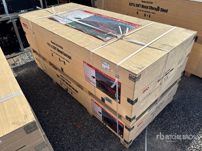 2026 MTO A4525G Double Garage Metal Shed (Unused)