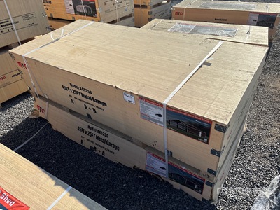 2026 MTO A4525G Double Garage Metal Shed (Unused)