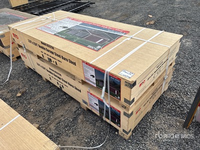 2026 MTO A3325G Double Garage Metal Shed (Unused)
