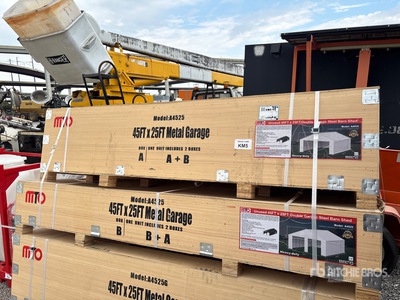 2026 MTO A4525 Double Garage Metal Shed (Unused)