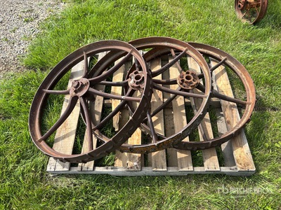 Quantity of (3) 34 in Steel Wheels