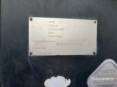 2006 Komatsu WA200-5 Wheel Loader