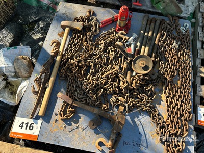 Quantity of Chain, Axe, Pulley & Bottle Jack
