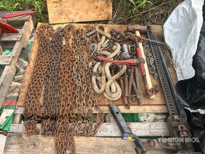 Quantity of Chains, Hook, Lever Chain Hoist, High Lift Jack & Ball Hitch Divers
