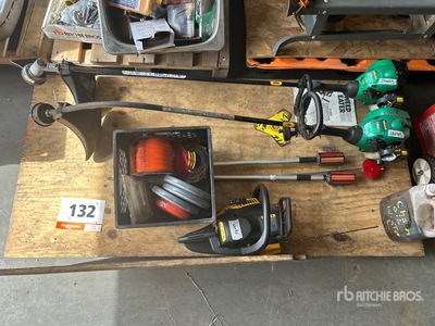 Gas Powered Weed Eater, Strings & Chain Saw