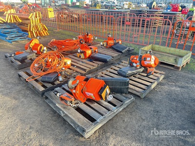 Quantity of (7) Hitachi Electric 5 Ton Construction Hoist