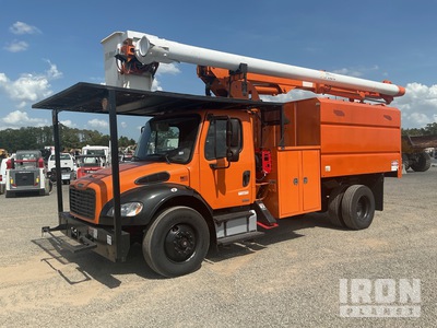 2010 Altec LRV55 55 ft on 2011 Freightliner M2 106 business class 4x2 Forestry Chipper Body Bucket Truck