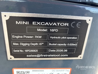 2026 VICSEC VC16PD Mini Excavator (Unused)