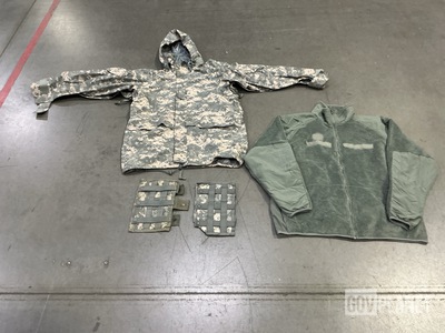 (32) M4 Three Mag Pouches, (9) Cold Weather Jackets & Assorted Items