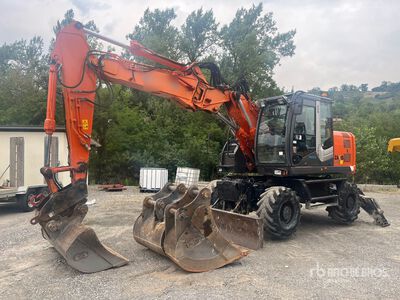 2014 Hitachi ZX145W-3 Pelle Sur Pneus Wheel Excavator
