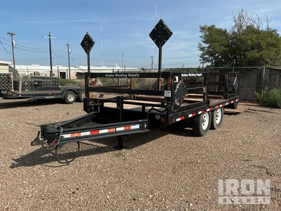 2008 PJ Trailers 14 ft T/A 14'L x 82"W x 29"H Flatbed Trailer