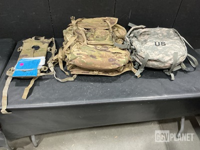 (48) Hydration Carriers, (4) Field Packs, (1) Rucksack & Assorted Items
