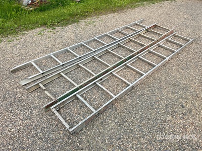 Quantity of (3) 9 ft Aluminum Ladder