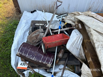 Quantity of Shovels, Fork, Bottle Jack & Fertilizer Spreader