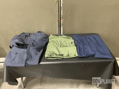 (65) Pairs of Men's Trousers, (13) All-Weather Coats & (29) Duffel Bags