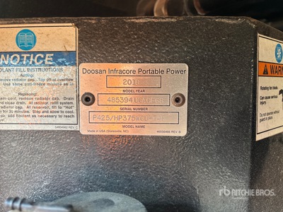 2018 Doosan P425 Mobile Air Compressor