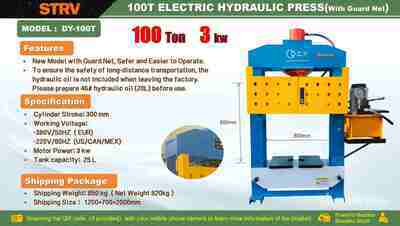 2026 STARVOX DY-100T Prensa Hidraulica (Sin Usar) / Hydraulic Prensa de taller (Unused)