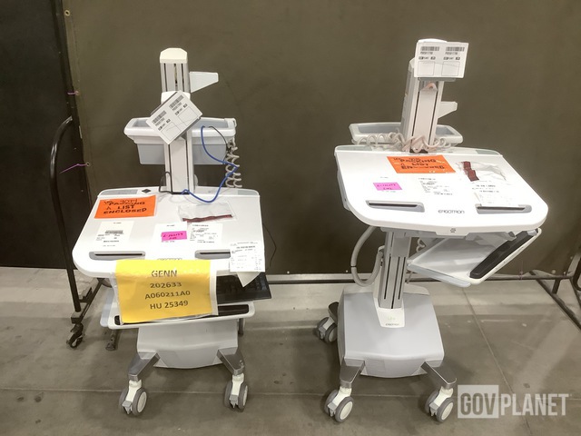 (2) Ergotron Mobile Workstation Carts