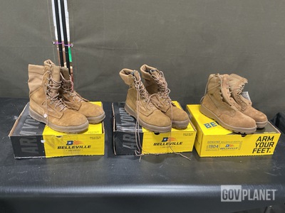 (49) Pairs of Combat Boots & (3) Pairs of Safety Boots