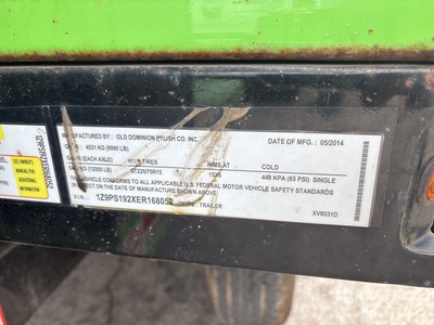 2014 Old Dominion Brush VX8031D Xteme Vac T/A Hydraulic Mobile Self-Contained Diesel Powered Debris Collector