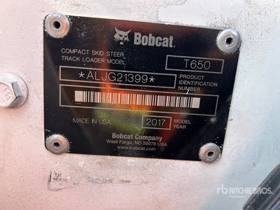 2017 Bobcat T650 Compact Track Loader