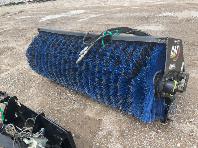 2024 Cat BA121 84 in Hydraulic, Polypropylene/Wire Angle Broom - Fits Skid Steer