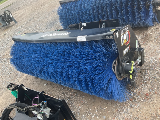 2024 Cat BA121 84 in Hydraulic, Polypropylene/Wire Angle Broom - Fits Skid Steer