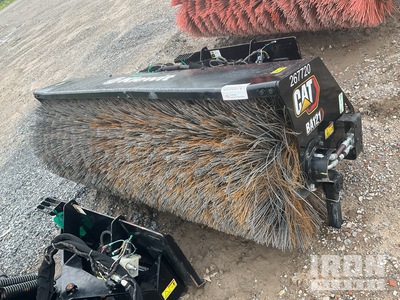 2024 Cat BA121 84 in Hydraulic, Polypropylene/Wire Angle Broom - Fits Skid Steer