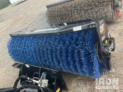 2024 Cat BA121 84 in Hydraulic, Polypropylene/Wire Angle Broom - Fits Skid Steer