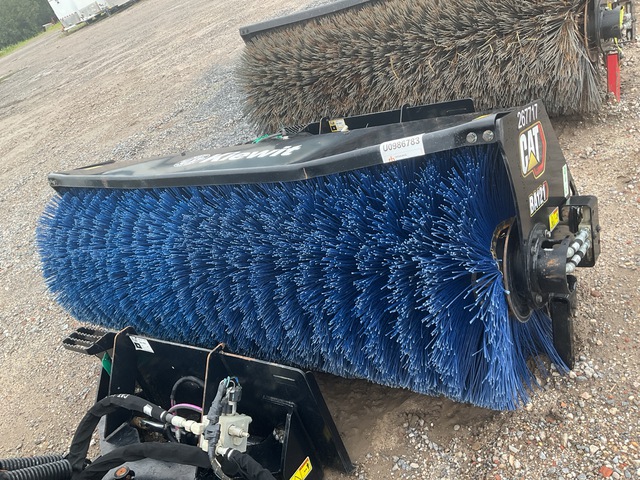 2024 Cat BA121 84 in Hydraulic, Polypropylene/Wire Angle Broom - Fits Skid Steer