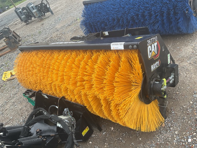 2024 Cat BA121 84 in Hydraulic, Polypropylene/Wire Angle Broom - Fits Skid Steer