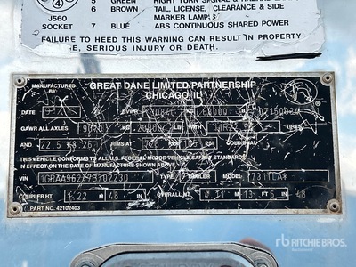 2007 Great Dane 371TLA 48 ft x 102 in T/A Semi-remorque fourgon
