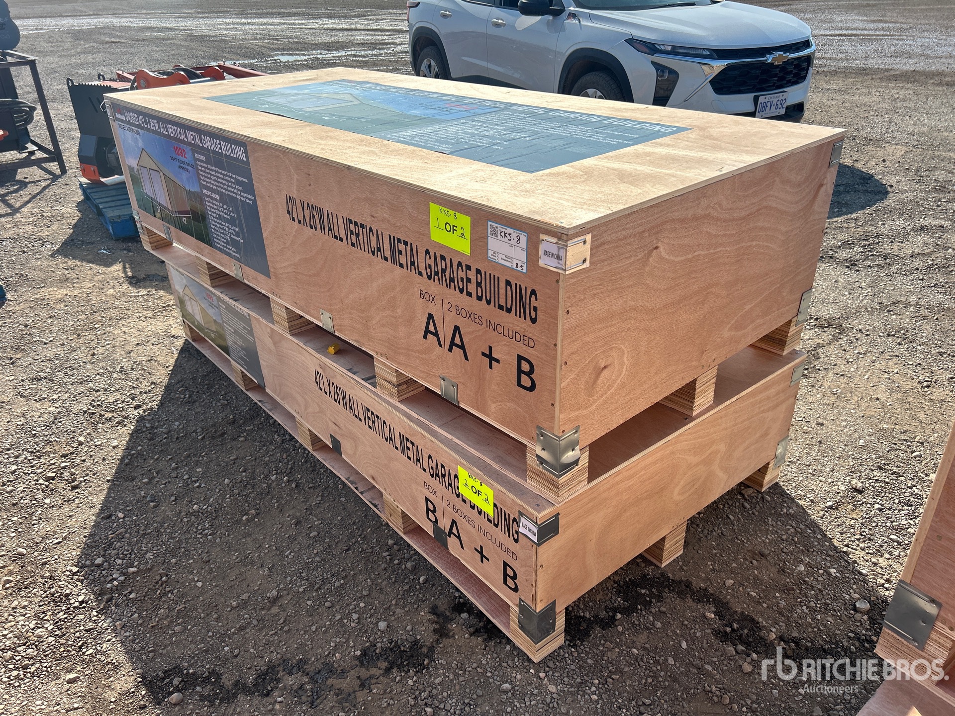 2026 AGR-MS2642 42 ft x 26 ft All Vertical Metal Garage Building (Unused)