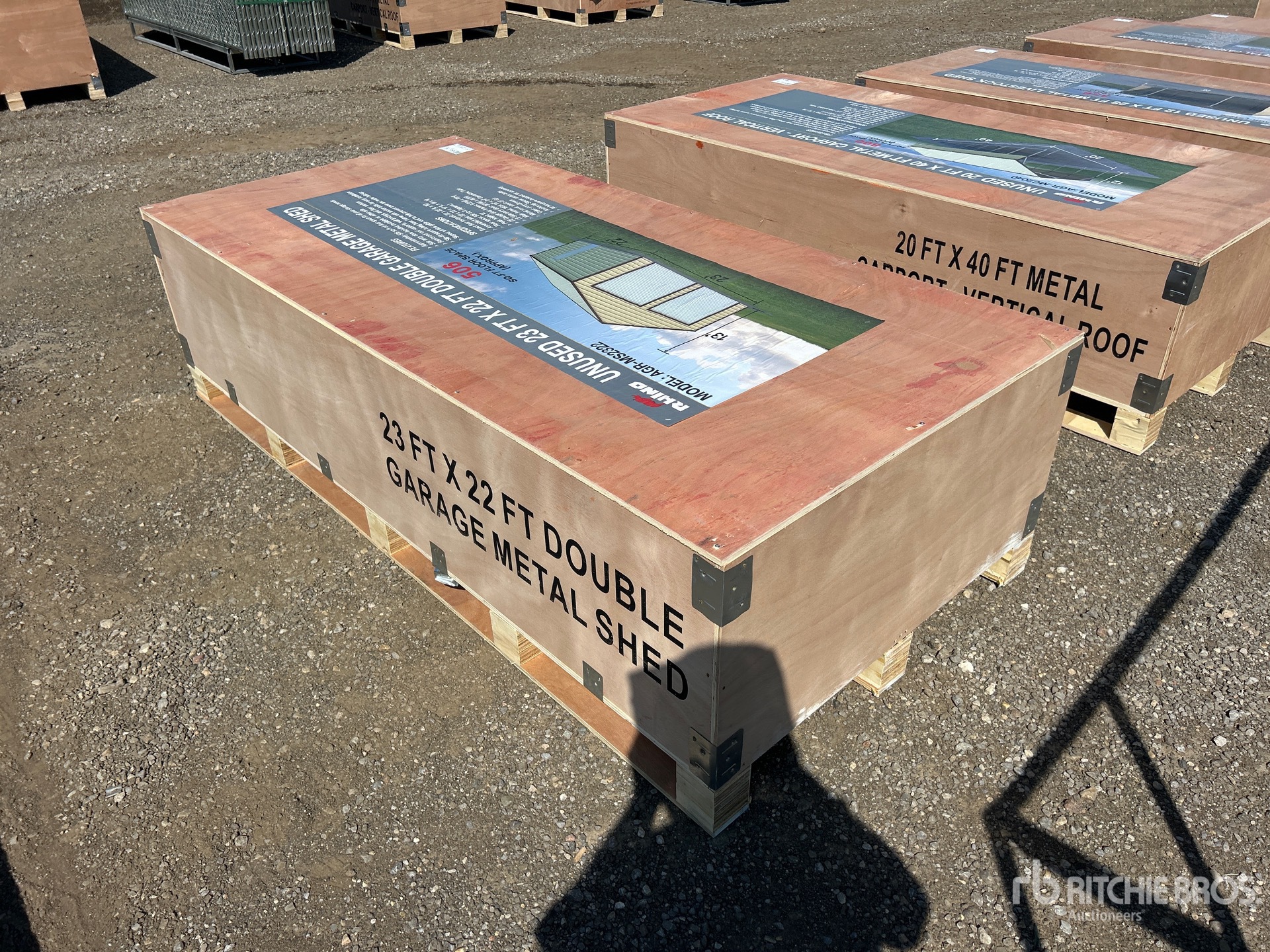 2026 AGR-MS2322 Double Garage Metal Shed (Unused)