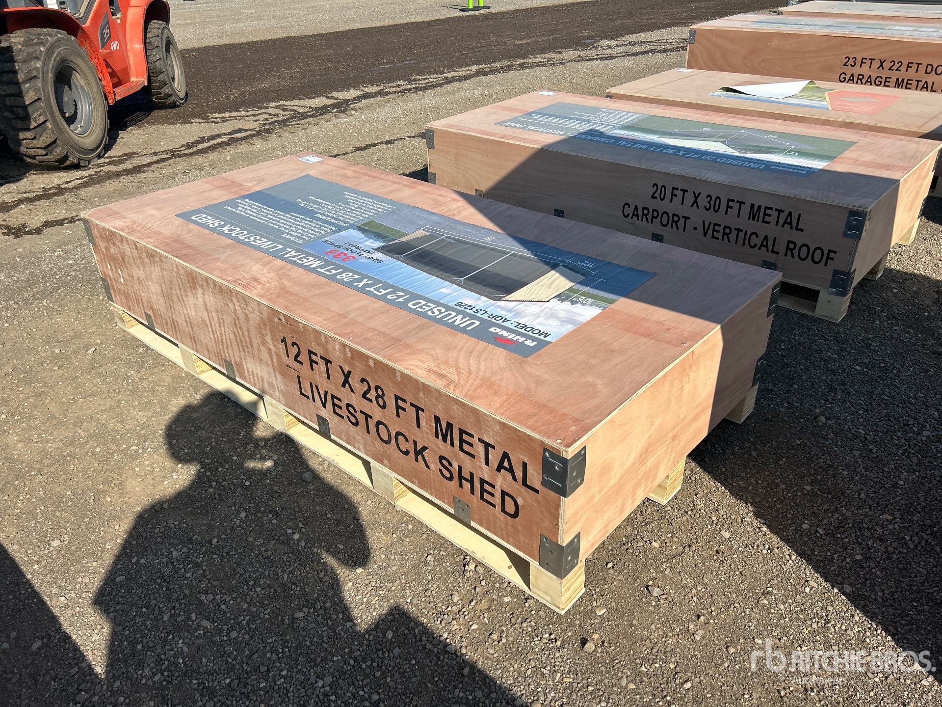 2026 AGR-LS1228 12 ft x 28 ft Metal Livestock Shelter (Unused)